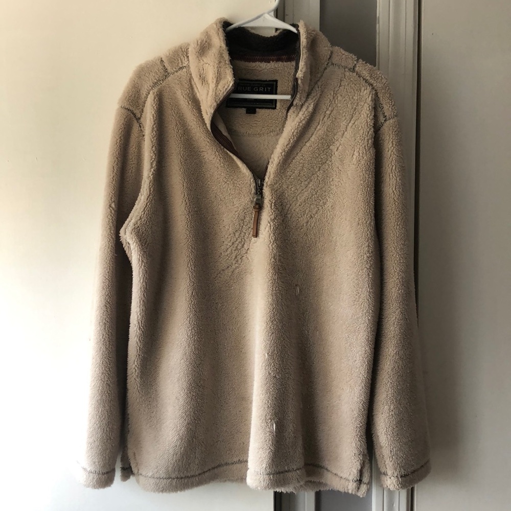 True Grit Zip-up Teddy Sweater